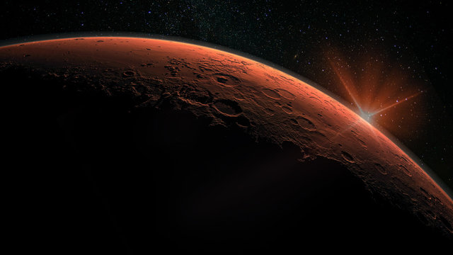 Mars seen from orbit