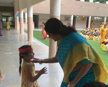 12.Vice principal Mrs Amritha Chandra with little ones