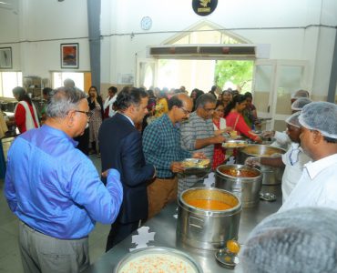 The lunch at the dining hall The lunch at the dining hall