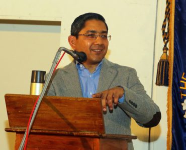 7.Mr. Doyle interacting with the students.