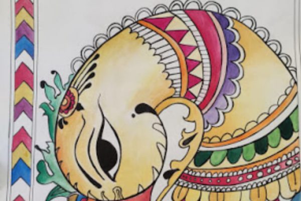 Dakshita !2C Kalamkari Painting