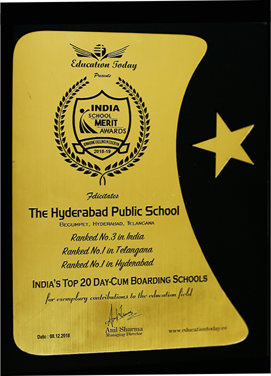 Education Today – India School Merit Awards 2018-19 HPS Ranked 3 in India, Ranked 1 in TS & Hyderabad Education Today – India School Merit Awards 2018-19 HPS Ranked 3 in India, Ranked 1 in TS & Hyderabad