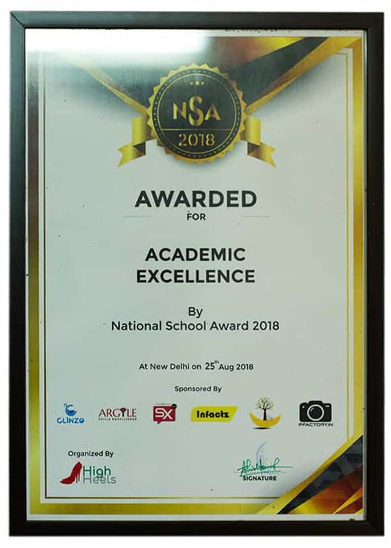 National School Award 2018 Award for Academic Excellence National School Award 2018 Award for Academic Excellence