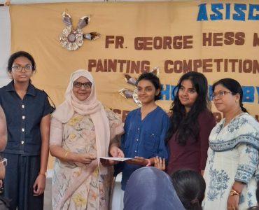 Art team with Principal -PEHS
